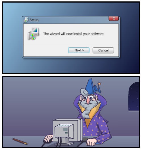 The Wizard will now install your Software