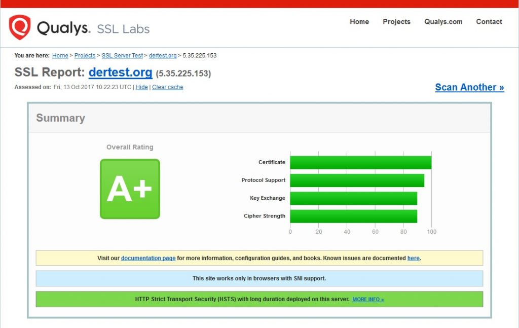 derTest.org Qualys SSL Labs A+