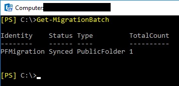 Migration Batch Status "Synced"