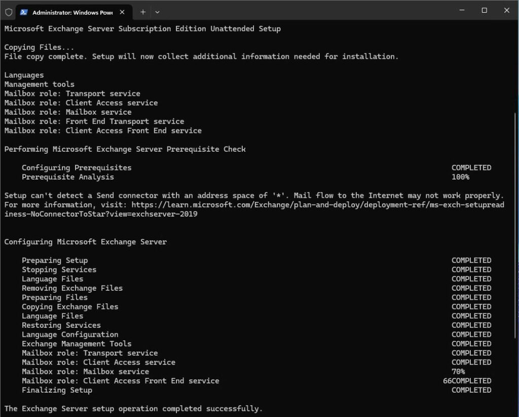 Exchange Server SE (Subscription Edition) Upgrade von Exchange Server 2019