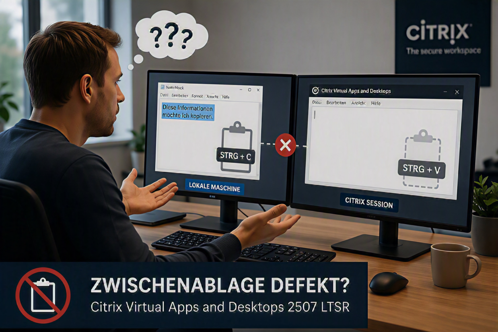 Defekte Zwischenablage unter Citrix Virtual Apps and Desktops 2507 LTSR
